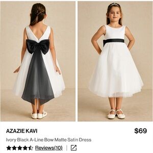 Azazie Black and White Tulle Skirt with Bow